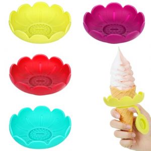 HQRKOTM Lot de 4 supports de glace pour enfant, moules &agrave; glace en silicone, moules &agrave; glace pour enfants, moules &agrave; glace anti-fuite (HQRKOTM, neuf)