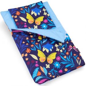 Ensemble de Set Sacs de Couchage PinkZebra - Parure de lit pour poupée avec Matelas, Deux côtés, en Coton, Papillons Multicolores (PinkZebra., neuf)