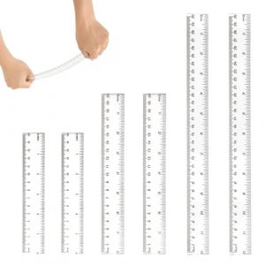 Quesuc Lot de 6 Plastique Regle, Échelle Double de 15 CM/20 CM/30 CM, Transparent Règle Incassable Fourniture Scolaire,regle (LUXURY SPENDINGS, neuf)