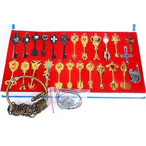 luckyVIP Fairy Tail Set Lucy Porte-cl&eacute;s Pendentif Collier Alliage Porte-Cl&eacute;s Accessoires (youhuhouse, neuf)