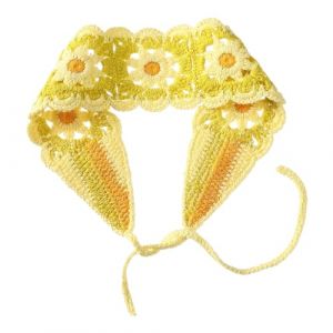 Bandana for cheveux au crochet, tricoté à faire soi-même, 100% fait à la main Mori doux vert au crochet for cheveux, foulard, bandeaux au crochet, bandeau for femmes et filles (Color : Orange, Size (gzhwjd, neuf)