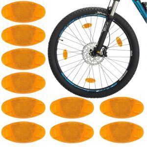 Catadioptre Velo,10pcs Réflecteurs pour Rayon Vélo,Vélo Route Réflecteurs,Catadioptre Velo Roue,Réflecteur de Vélo,Réflecteurs Rayons de Vélo Jaune,pour Améliorer la Sécurité de la Conduite de Nuit (mjy79go, neuf)