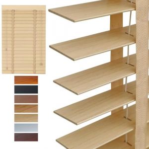 Store Bois IntéRieurs, Store Occultant 30cm 45cm 60cm 75cm 90cm 100cm 125cm 140cm 160cm Occultant Rideaux Preuve de l'eau(Woodtone) (SMSHZ, neuf)