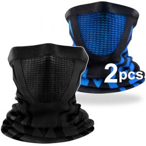 ENONEO Cache Cou Homme Femme Sport Cagoule Moto Tour de Cou Polaire Balaclava Hiver Running Cache Cou Ski Coupe-Vent Respirant Masque Femme Cagoule Velo VTT Running Bandana Nez Ski (ENONEO, neuf)