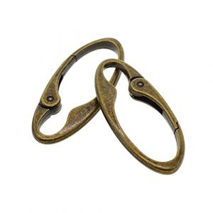 MagiDeal 2pcs Crochets Mousqueton Ovale Mousquetons Clip Porte-clés Vintage Bronze Printemps Bricolage (Grand Plaisir 360, neuf)