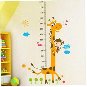 PiniceCore Amovible Toise Mesure Mur d&eacute;calque d'autocollant pour Les Enfants Chambre b&eacute;b&eacute; Girafe (TWMALL, neuf)