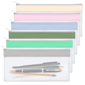 Keboyoe 6 Pi&egrave;ces Trousse Transparente Trousse &agrave; Crayons Transparente Trousse Scolaire Grande Capacit&eacute; Trousse Scolaire Translucide Trousse De Toilette Portable pour &eacute;tudiants Examen Bureau (Yingcen, neuf)