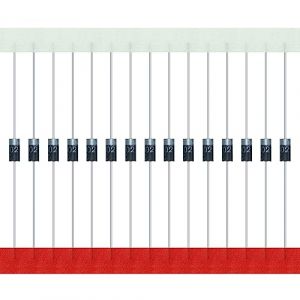 AUKENIEN 200 Pièces 1N4002 Diode Redresseur 1A 100V DO-41 4002 Axiales Diodes Redressement 1 Ampère 100 Volt IN4002 (AUKENIEN Official EU, neuf)