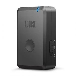 Transmetteur/Récepteur Bluetooth 2-en-1 - August MR260 - Adaptateur Audio Jack 3,5mm / RCA, Transmission Son Faible Latence et sans Fil pour TV Chaîne HiFi Casque Autonomie 13H Rechargeable - Noir (Daffodil   FR, neuf)