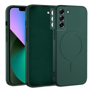 KetteTech Magnétique Coque pour Samsung Galaxy S21 5G Compatible avec MagSafe, Silicone Liquide Ultra Mince Étui de Protection Antichoc, Vert Nuit (KetteTech, neuf)