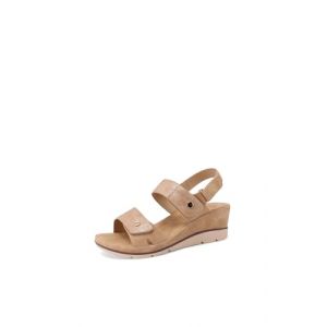 QUEEN HELENA BZ407 Sandales compensées avec semelle orthopédique décontractée pour femme, Camel, 40 EU (QUEEN HELENA SHOES, neuf)