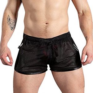 Générique Maillot De Bain Transbronzant Homme, Short de Course en Maille, Lounge Shorts, Hommes Sexy Taille Basse Slip, Transparent san Doublure Caleçon Boxer Trunks Pantalon, Court Plage Surf Board (CJjkolp, neuf)