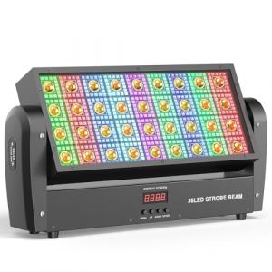 Osusuent 200W Barre LED Wallwasher,Lampe Par Scène LED 648 RGB + 36 Blanc Chaud,Lyre Lumiere Stroboscope D'éclairage de Scène DMX Contrôle pour DJ Fête Disco Mariages Soiree Halloween Noël,1 PCS (AINSLIEM LTD, neuf)