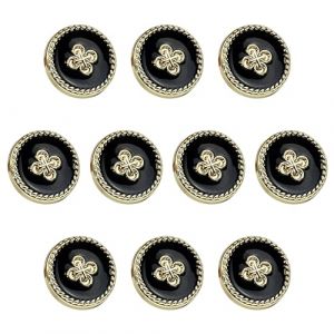ftiemlovde 10 Gros Boutons DoréS Mercerie Pour Blazer MéTal à Coudre，Couvre Boutons Noir Couture de Manchettes Femme Chemise Smoking，Perfect Homme Boutons Pantalon Pour Capitonnage（J10 23mm） (ftiemlovde, neuf)