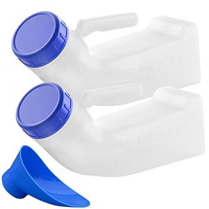 Urinoir pour Homme Et Femme, 2 Pièces Urinoirs de Toilette Portables, 1000ML Urinoir Toliet pour Hommes Et Femmes, Camping Portable Toilette Bouteille, pour Voiture, pour Camping Outdoor (Xyjklur, neuf)
