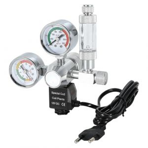 RéGulateur De Co2 pour Aquariums, Réducteur De Pression De Co2 pour Aquarium Planté Double Affichage De Jauge, avec Système De Clapet Anti-Retour à Compteur De Bulles Et éLectrovanne Interface W21.8 (occasiond, neuf)