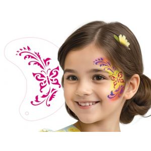 TyToo Pochoirs de peinture faciale pour enfants, r&eacute;utilisables et doux pour la peau, pochoirs de maquillage pour enfants, carnaval, Halloween et tatouages &agrave; paillettes (papillon) (TyToo Body Art, neuf)
