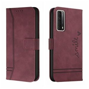 QIWEIQING Compatible avec Coque pour Huawei P Smart 2021, Housse en Cuir Huawei P Smart 2021, &Eacute;tui T&eacute;l&eacute;phone Huawei P Smart 2021 Magn&eacute;tique Etui Housse pour Huawei P Smart 2021. Red Wine HX (QIWEIQING, neuf)