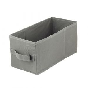 avita Boîte de rangement en tissu | Boîtes de rangement pliantes 15 x 31 x 15 cm | Tiroir Boîte de rangement Tiroir | Systèmes de rangement pour les vêtements | 1 pièce (gris foncé) (DOMINO-TRADE, neuf)