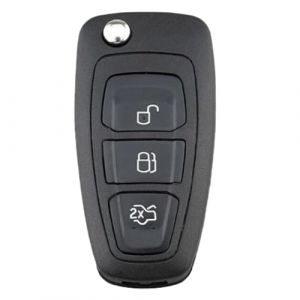 SALPIE - Coque pour clé télécommande de Voiture à 3 Boutons - Coque de Remplacement Compatible avec : Ford - Ford Transit Connect Custom Focus C-Max - Lame HU101 (all-technology, neuf)