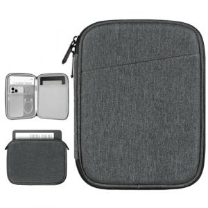 Vinabilia 6-7" Protectrice Housse pour 7" Nouveau Kindle Paperwhite et Kindle Colorsoft Signature Edition, 6" Kindle 11e Génération, Sac de Transport pour Kindle Oasis E-Reader, Gris Foncé (Buyjoyful, neuf)