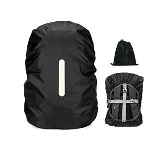LICQIC Housse de Pluie pour Sac à Dos avec Bandes réfléchissantes, Housse de Pluie imperméable pour Sac à Dos, Sac d'école, avec Sac de Rangement, pour LaRandonnée, Camping, Tourisme (LICQIC, neuf)