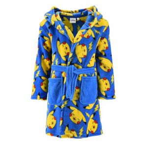 Pok&eacute;mon Robe De Chambre pour Gar&ccedil;on, Robe Doux Motif Pikachu Peignoir en Polaire Velours, Taille 12 Ans | Bleu (La Esencia, neuf)