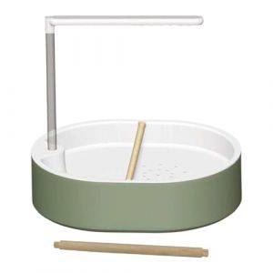 perfk Baignoire pour Perroquet, Baignoire Automatique avec Douche et perchoirs en Bois, et Pompe pour Petits Moyens Oiseaux, Pommeau de Douche Blanc (perfk, neuf)