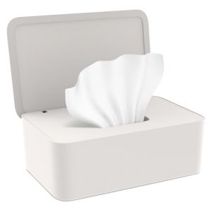 Kolamom Bo&icirc;te &agrave; Lingettes Distributeur, Bo&icirc;tes de Papier Toilette Humide pour B&eacute;b&eacute;s et Adultes, Bo&icirc;te de Lingette Humides avec Couvercle pour l'ext&eacute;rieur, la maison et le bureau - Blanc (Nianlong tool, neuf)