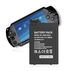 Batterie pour PSP 1000, 4800 mAh, haute capacit&eacute;, pour Sony PSP 1000 PSP-110 (1001, 1002, 1003, 1004, 1005, 1006, 1007, 1008, 1010), PSP Fat Console (HUAENG EU, neuf)