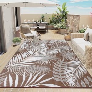 Enyhom Tapis d'exterieur en Plastique 180 x 270 cm, Tapis de Sol Camping Car Imperm&eacute;able, Tapis de Paille R&eacute;sistant aux UV, Tapis de Sol ext&eacute;rieur pour Terrasse Balcon Plage Pique-Nique Jardin (Pauwer Enyhom, neuf)