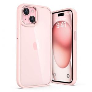ULAK Coque Transparente pour iPhone 15, Anti-jaunissement Protection Robuste Transparente et résistante aux Chocs en TPU Souple, Coque de Protection légère pour iPhone 15 6,1 Pouces,Rose (easyarise, neuf)