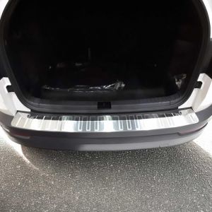 Protection Seuil de Pare-Chocs Arri&egrave;re pour Skoda Karoq 2017 &agrave; 2021, Couverture de Seuil de Coffre, Bande Seuil de Chargement, Style &eacute;l&eacute;gant, en Acier INOX Chrom&eacute; (omacfrance, neuf)