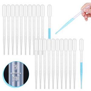 WANGZAIZAI 100 pièces Pipette Compte-Gouttes Pipettes de Transfert en Plastique Pipette d'alimentation graduée de 3 ML pour l'expérimentation en Laboratoire Peintures acryliques (3ML) (JINKANG-EU, neuf)