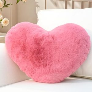 Yhoelata Coussin Coeur Klein, Coussin en Forme de Coeur Rose Vif, Oreiller Cœur Coussins Décoratif en Peluche, Coussins Décoration Canapé, Deco Chambre Ado Fille, 26x36 cm (Yhoelata, neuf)
