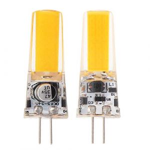 GRV G4 COB 2508 4 W DC12~24 V Cabinet LED Coque en silicone Cristal de lumi&egrave;re halog&egrave;ne de 35 W Track ampoule de remplacement, blanc chaud 2 pi&egrave;ces (FRGRV, neuf)