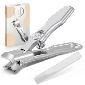 Coupe Ongle Pour Ongles épais, Professionnel Coupe Ongle Set Avec Ouverture de Mâchoire Large en Acier Inoxydable et Pince Coupe Ongle Pied,Kit Manucure Pedicure Pour Hommes Femme Avec Lime à Ongles (HfCom, neuf)