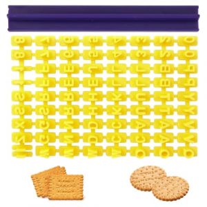 DIY Numéro Lettre Gâteau Impression Moule, Tampon Lettre Alphabet Emporte Piece, Emporte piece Alphabet et Chiffre, Emporte Piece Lettre Pate a Sucre pour Biscuits Dessert Gâteaux (WANGNA STORE, neuf)