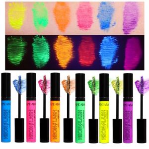 MKNZOME Mascara Coloré, 6 Couleurs Fluorescent Couleur Rose, Bleu, Violet, Vert, Waterproof Longue Tenue, pour Halloween, Noël, Fête D'anniversaire (EnMercyStoreEU, neuf)