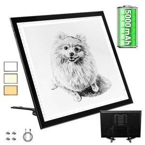 WELZK 5000mAh Rechargeable Tablette Diamond Painting, Boutons Lat&eacute;raux Tablette Dessin Lumineuse Pour Le Dessin, La Peinture De Diamant De Tra&ccedil;age etc (WELZK DIRECT, neuf)