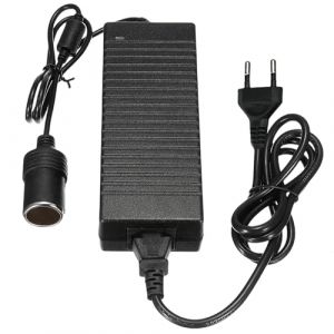 Convertisseur de tension 230 V vers 12 V, adaptateur secteur de voiture 15 A 180 W max. Adaptateur onduleur avec prise allume-cigare pour glaci&egrave;re et &eacute;quipement de voiture (CHENXIKEJIEU, neuf)