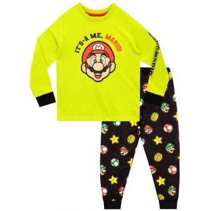 Pyjamas pour Enfants Mario | Pyjama gar&ccedil;on Mario et Luigi | Ensemble de Nuit &agrave; Manches Longues multicolore9-10 Ans (Character FR, neuf)
