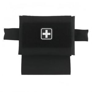 Trousse m&eacute;dicale tactique 1FAK compacte, compatible ceinture MOLLE, trousse de premiers secours avec support de garrot pour la chasse &agrave; l'airsoft (Black) (BOXUN-FR, neuf)