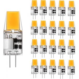 EIMOPE Ampoule LED G4 5W, 5W G4 LED COB &Eacute;quivalent 30W 50w Ampoule Halog&egrave;ne, Blanc Naturel 4000K, 500 Lumens, Non Dimmable, AC/DC 12V, Lot de 20 (Zbbying, neuf)
