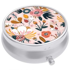 Étui à pilule pour sac à main, modèle de pilule de petite pilule à motif de fleurs, organisateur de pilules de poche pour contenir des vitamines, boîte à pilules pour le sac à main (EnShiShimafadianziyouxiangongsi, neuf)