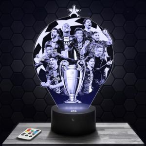 Lampe de chevet Veilleuse Tactile Champions League Joueur de Foot Football Décoration Idée Cadeau Homme Femme Objet Veilleuse Adulte Déco Chambre. Idee Cadeau Noel Homme Femme Original (Lampephoto-fr, neuf)
