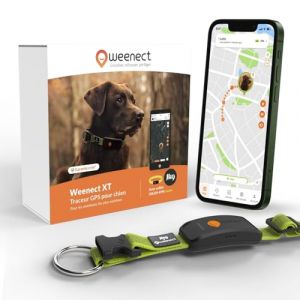 Weenect Chien XT - Nouveau Collier GPS pour Chien | Antenne XL | Etanche | Collier Hyper résistant intégré Julius-K9 | Garantie à Vie | Abonnement requis (Jaune) (Weenect, neuf)