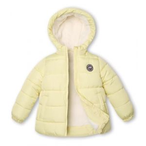 maoo garden Manteau Doudoune Hiver Fille 4-7 ans - Manteau léger imperméable anti-pluie avec capuche et à doublure polaire Jaune 7 ans (maoo garden, neuf)