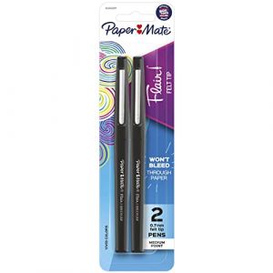 Stylos à bille rétractables Comfortmate de Paper mate à pointe moyenne 47 Pointe moyenne 2 Pack noir (DLM Direct FR, neuf)