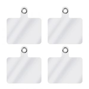 TBOC 4X Patchs de Remplacement Universel por Tour de Cou Telephone [Transparent] Accessoire de Bandouliere Cordon pour Telephone Portable Holder Porte Pochette Laniere Collier Corde Attache Chaine (THE BIG OUTLET COMPANY, neuf)